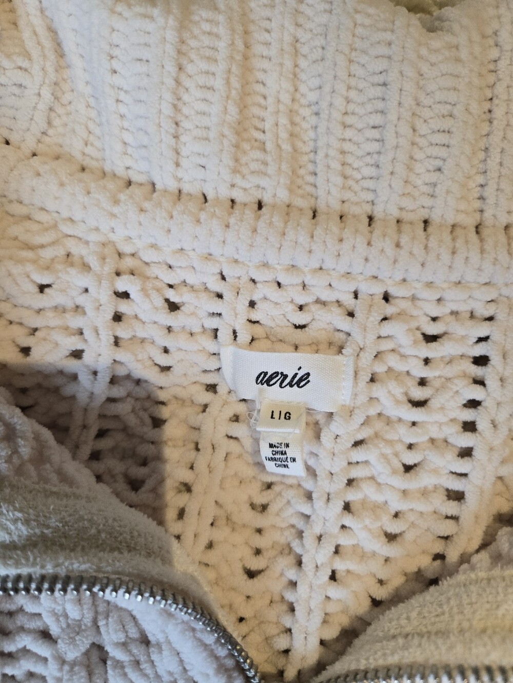 Aerie Cable Car Quarter Zip Sweater - Picture 5 of 5
